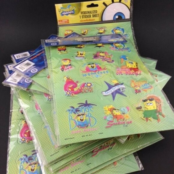 15 Packages Spongebob Squarepants Nickelodeon Raised 3D Sticker Sheets NEW 200+ - Picture 1 of 10